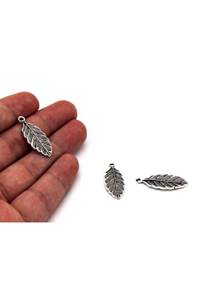 yfhobi 3 Adet - 11x29 Mm Yaprak Desenli, Metal Uç, Takı Malzemesi, Boyalı Güm...