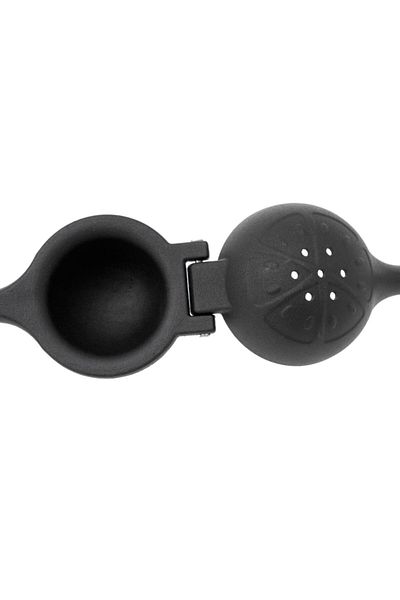 Lux Home Istanbul Real Cast Citrus Lemon Squeezer Black