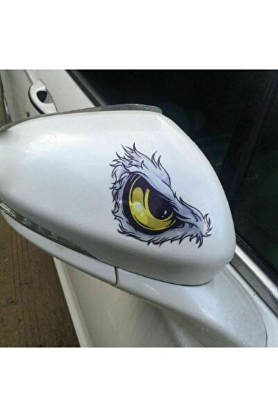 TSC Aynadan Bakan Göz Araba Sticker Etiket Yapıştırma 1 Çift 10cm