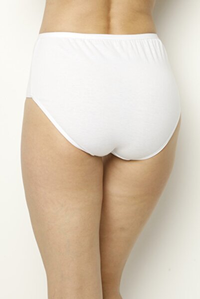 Tutku Chiloți Bato cu talie înaltă din Lycra din bumbac alb, pachet de 6 femei