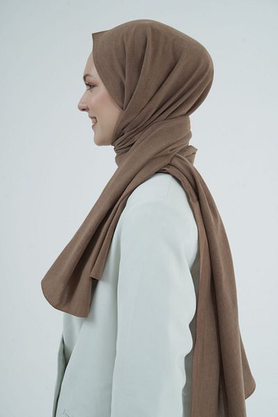 Gülsoy Women's Cotton Cotton Shawl Milky Brown - 5