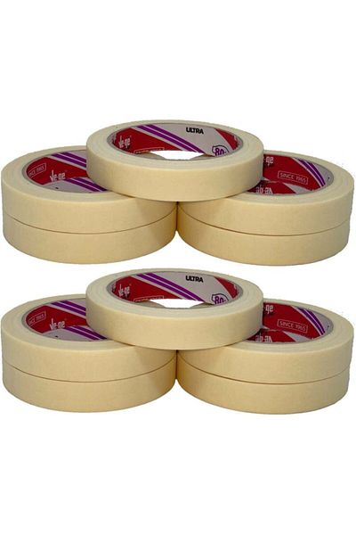 Ve-ge 10 Pieces Paper Auto Masking Tape - 18Mmx35Meter 80 Degree