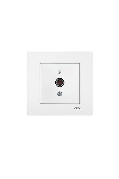 VİKO Karre White Flush Mounted F Connector Satellite Socket