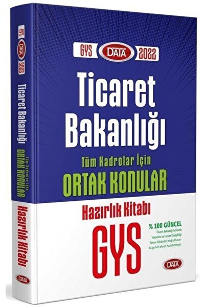 Akm Kitap 2022 Gys Ticaret Bakanlığı Tüm Kadrolar Için Ortak Konular Konu Anlatımlı Hazırlık Kitabı Data
