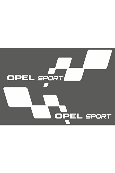 Birim Matbaa ملصق سيارة أبيض مكون من قطعتين من Opel Sport - ملصق معدل لضبط ال...