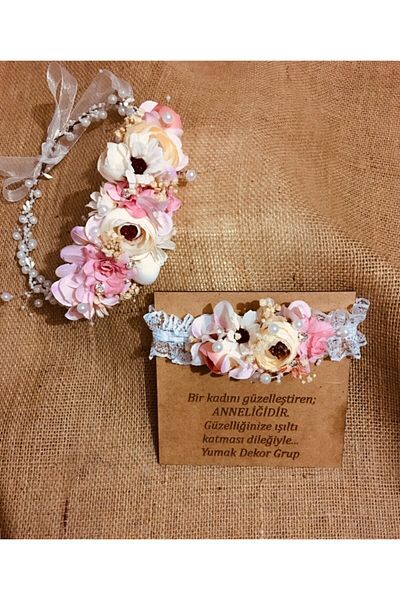 Yumak Dekor Grup Minikler Mother Baby Crown & Headband (Pregnant Maternity Crown)