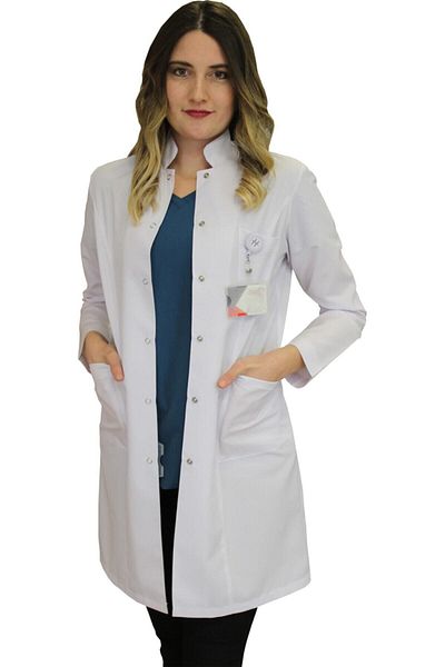 safaforma Prevailing Collar Above Knee Length Long Sleeve Doctor Apron
