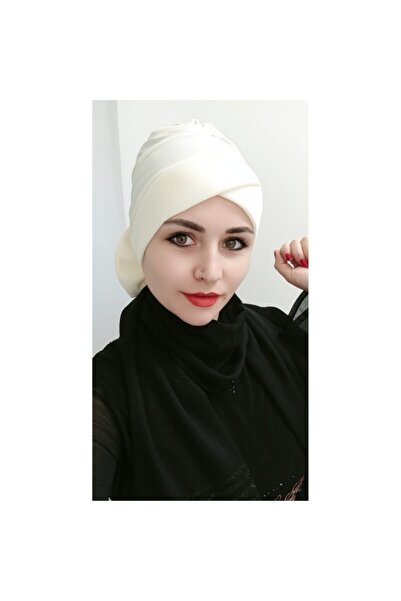 BAV Butik Ayvitrin بونيه نسائي بفيونكة مزدوجة الجوانب إكرو