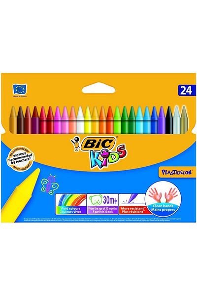 Bic Brand: Kids Plastidecor 24 Colors Pastel Paint8297722 Category: Crayon