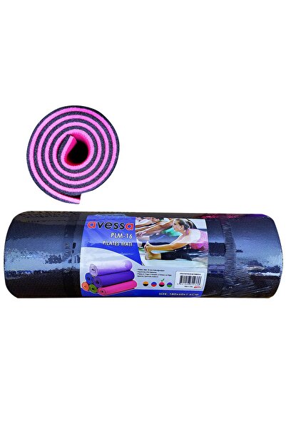 AVESSA 16 Mm Çift Taraflı Pilates Minderi Siyah-pembe