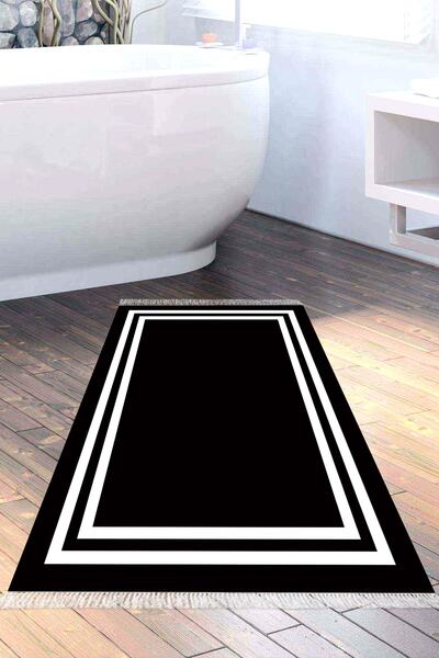 Alanur Home Eko Trend Djt Banyo Paspası Yıkanabilir Kaymaz Taban 1696 Bordürl...
