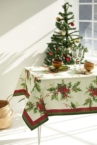 AYSHOME Kokina Flower New Year Tablecloth