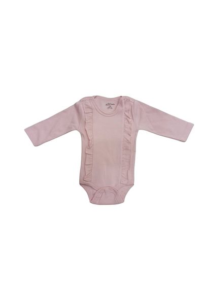 Aziz Bebe Baby Girl Frilled Long Sleeve Snap Body 0-12 Months