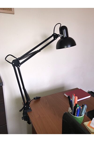 Desk Light Masa Lambası Akrobat Hareketli Çalışma Masa Lambası- Siyah
