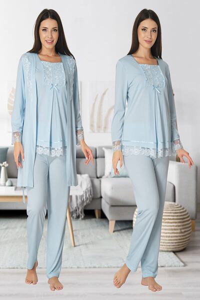 Effortt طقم بيجامة للحوامل وسترة صباحية