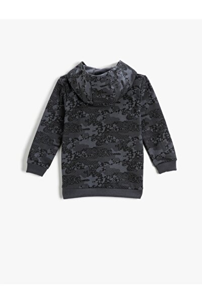 Koton Baskılı Kapşonlu Sweatshirt Uzun Kollu