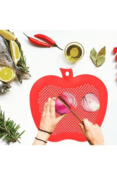 Minty Life Sthe Shops Cutting Board with Strainer ( Pink, yellow, gray)
