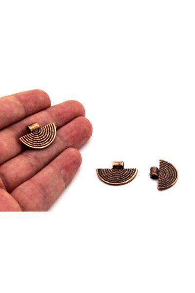 yfhobi 2 Adet - 16x23 Mm Geometrik Desenli, Metal Uç, Takı Malzemesi, Bakır O...