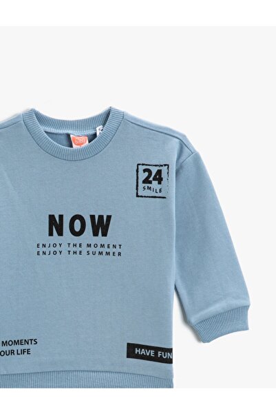 Koton Potištěná mikina Crew Neck Cotton