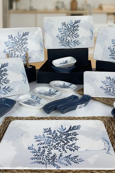 Keramika Blue Magic 17 Piece Siera Breakfast Set for 6 People