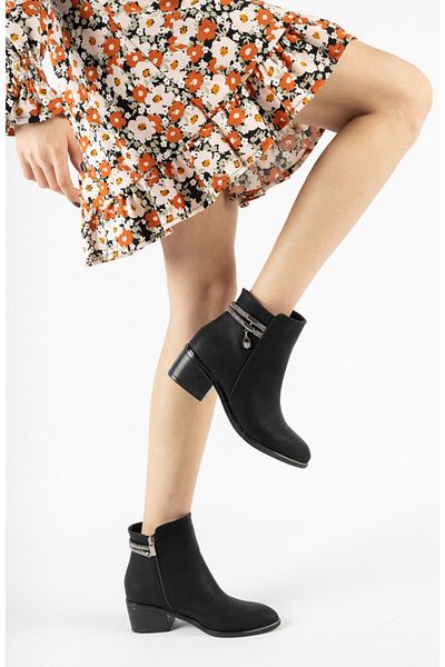 Moda Değirmeni Γυναικείες Πέτρινες Μπότες Md1071-116-0002
