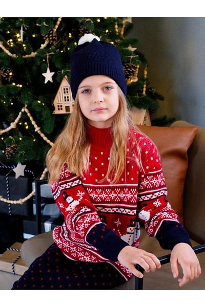 Hilal Akıncı Kids Girl's Red Christmas Snowman Model Set of 3