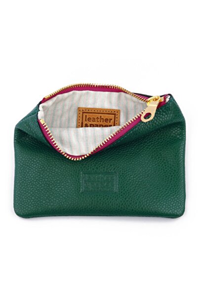 Leather Paper Leather Mini Red Wallet