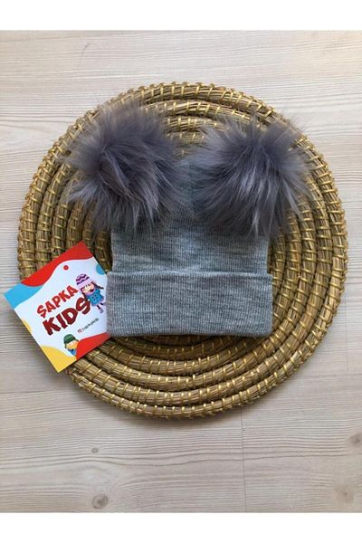 Baby&Kids Cute Children's Baby Hat - Double Pompom