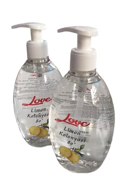 LoveKolonya Love 500 Ml Limon Kolonyası 80° Pompalı ( 2 Adet )