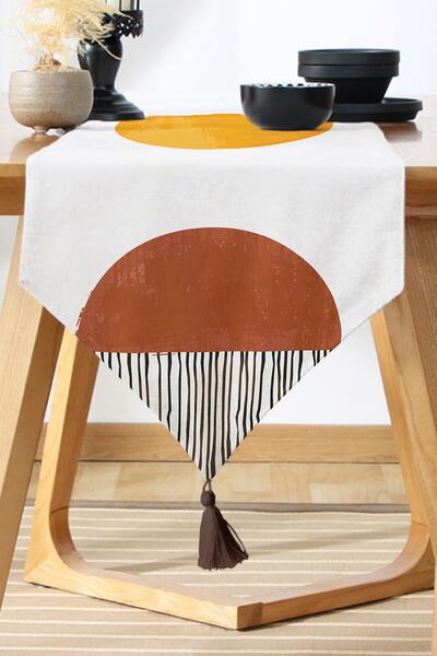 Nish & Royal Art Sun Themed Digital Printed Modern Runner