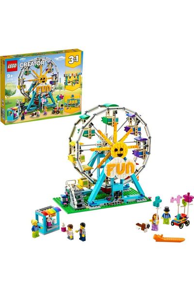 LEGO Creator 3-in-1 Ferris Wheel 31119 - Toy Construction Set with Colliding Car and Gondola (1002 Pieces)