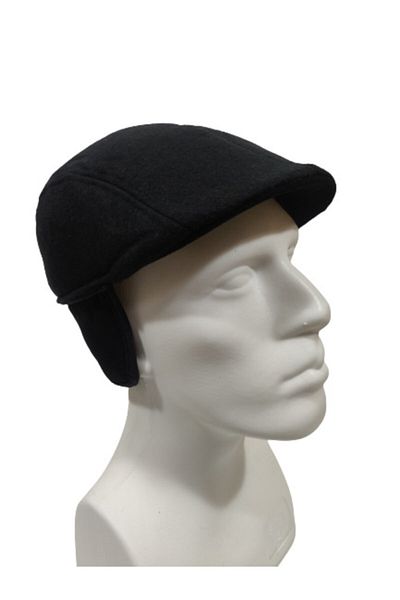 PAKER GİYİM Men's Black Winter Duck Cap Hat with Earmuffs Pkr109355
