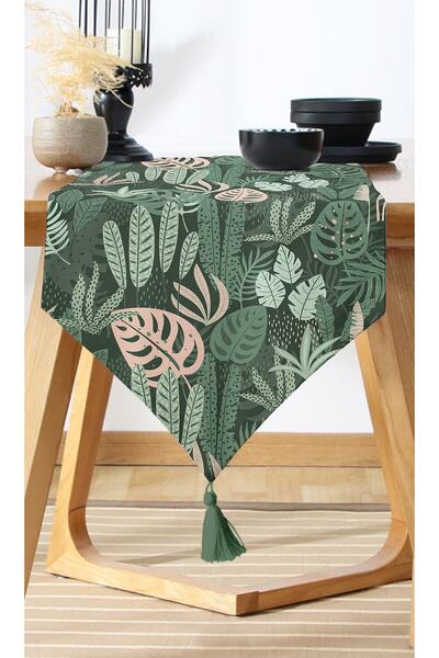 Nish & Royal Digital Printed Modern Runner with Colorful Flower Pattern on Bl...