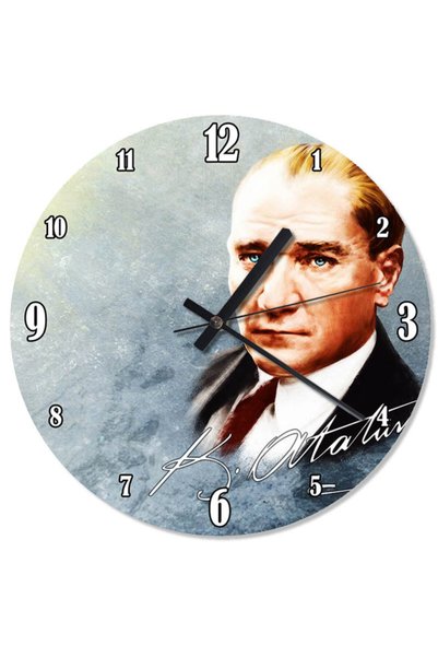 Generic Brand Ceas de perete cu design special, cu semnătura lui Atatürk, cu ...