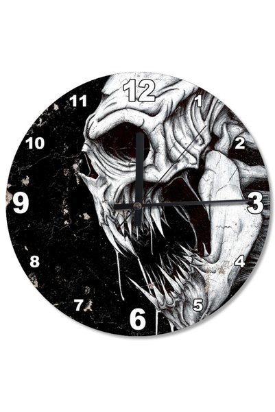 Generic Brand Diameter Scary Skull Analog Wall Clock 50 cm
