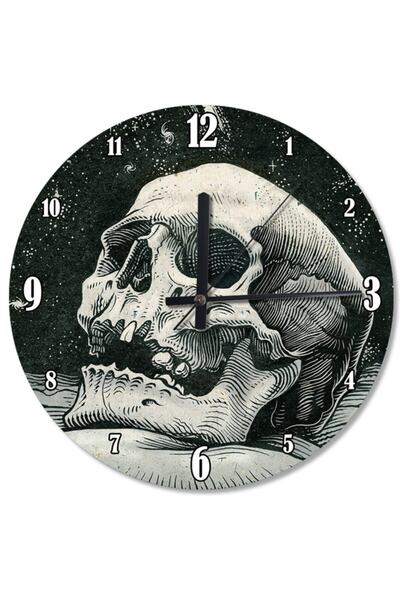 Generic Brand 30 cm Diameter Skull Silent Wall Clock