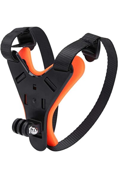 Gplus Gopro 10 Sjcam Sj4000 Eken H9r Aksiyon Kamera Kask Alt Çene Bağlantı Aparatı Gp523 Turuncu