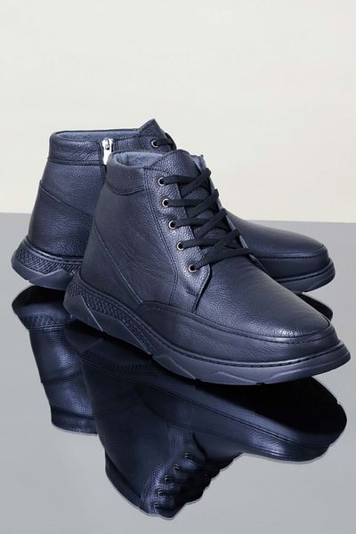 Konfores 1121 Genuine Leather Anatomical Sole Zippered Men's Boots