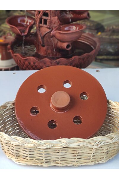 çanakçömlek 18 Cm Yaprak Sarma Dolma Taşı Toprak Çömlek Kiremit Delikli