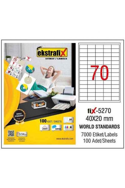 ekstrafix Fix-5270 Laserska etiketa 40x20 mm Q