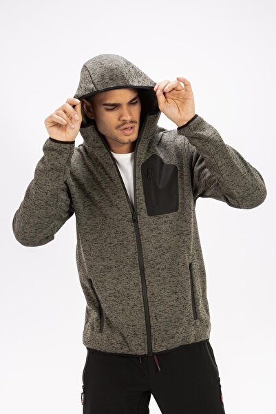 Exuma Fermuarlı Polar Erkek Haki