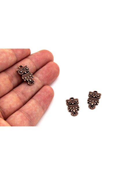 yfhobi 4 Adet - 11x19 Mm Baykuş Desenli, Metal Uç, Takı Malzemesi, Bakır Oksi...