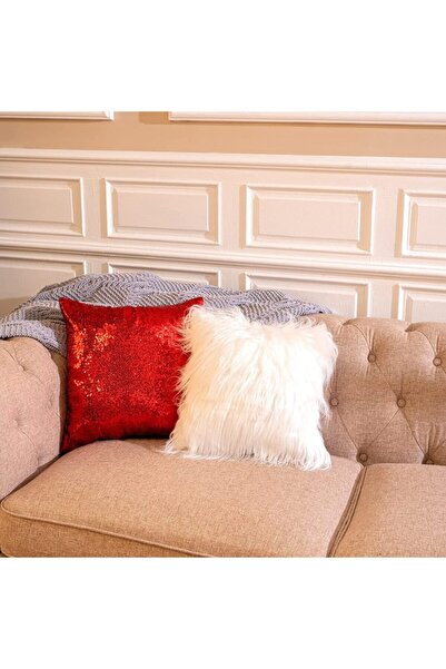 LadiesHome Чохол на подушку 4 шт. з плюшу та паєток 4545