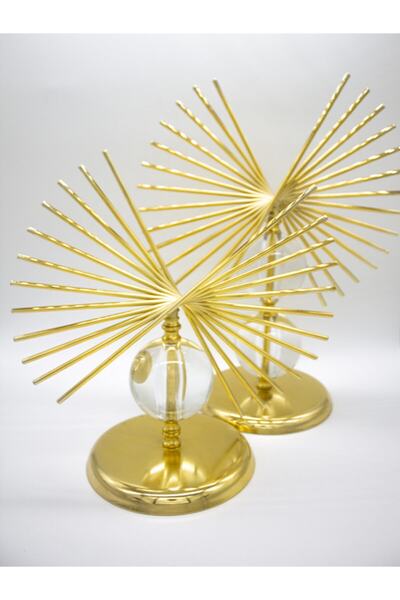 mba decor metal bending art Palmiye Metal Paslanmaz Gold Kaplama Dekor Ev Ofi...