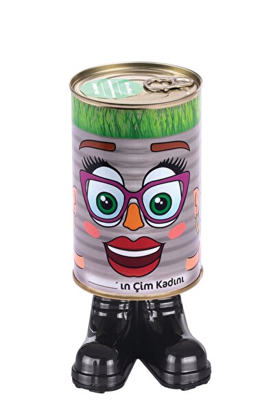 Konserve Bahçem Çim Kadın Faaliyeti Büyük Boy - Konserve Adam - Çim Adam
