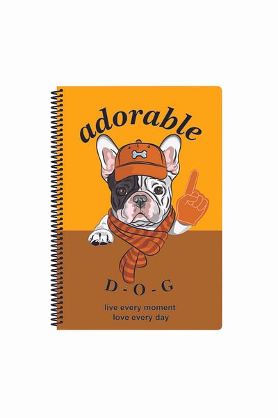 FLY COLOR 120 Sheets Checkered - Spiral Plastic Cover Art Style Notebook