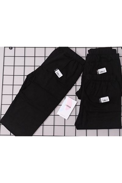 Tutku 0158 Short Combed Cotton Tights Black 2-Piece
