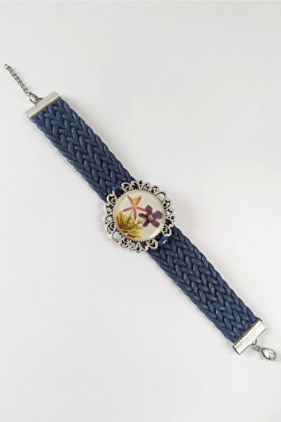 Halley Concept Özel Tasarım El Yapımı Gerçek Çiçekli Epoksi Kadın Bileklik