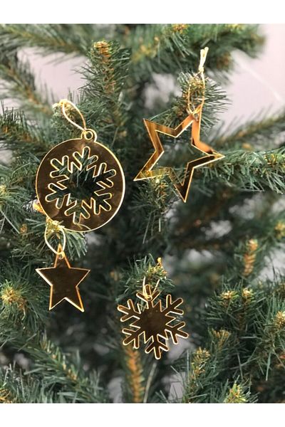 Masalsı Concept 4 Pieces 5.5 7-5 Plexi Christmas Pine Tree Ornament Plexi Pine Tree Ornament