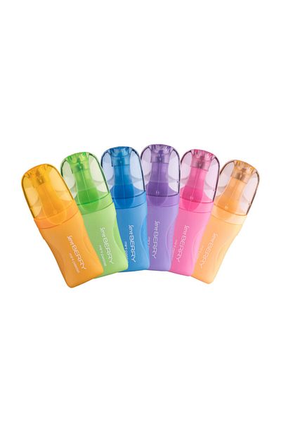 Serve Berry 6-Piece Mini Size Pastel Highlighter Set